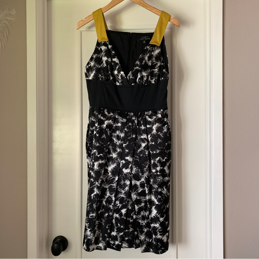 Robert Rodriguez Silk Black and White Dress
